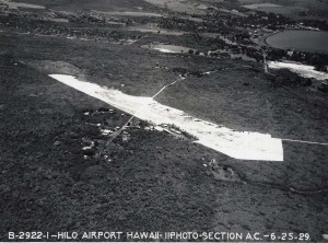 Aerial view of the Hilo Airport taken in 1929