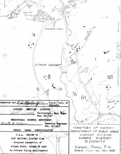 Blueprint drawing of Kipapa Airport in 1946