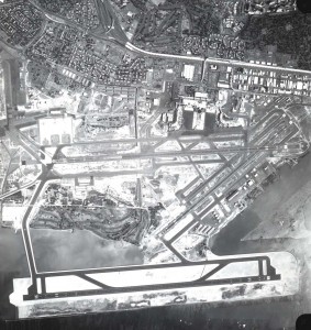 Aerial view of the Reef Runway after completion 