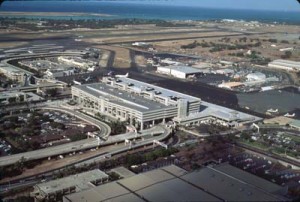 Aerial view of the Interisland Terminal at HNL taken in 1993