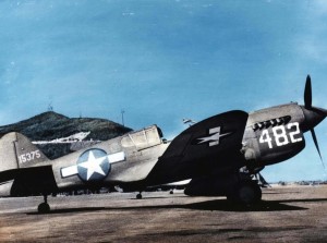 Curtiss P-40 assigned to 333rd Fighter Squadron, 318th Fighter Group, 75th Air Force at Bellows Field, 1943.