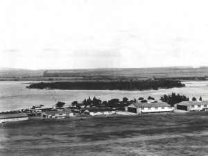 Capt. John Curry surveyed Oahu to select suitable facilities for the 6th Aero Squadron and decided on Ford Island since it had excellent approaches and plenty of water for landings and takeoffs, 1919.     