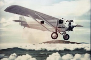 The first civilian airplane flight across the Pacific was made by Emory Bronte and Ernest Smith in a Travelair monoplane, July 15, 1927.  