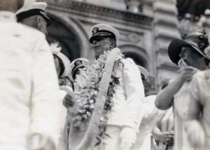 Commander John Rodgers and his crew received a heroes welcome at Iolani Palace on September 17, 1925. Later that day they bid aloha to the islands and sailed to San Francisco on the USS Idaho.  