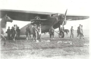 The U.S. Army Fokker C2-3 Bird of Paradise rests at Wheeler Field after completing first mainland to Hawaii flight June 29, 1927.  