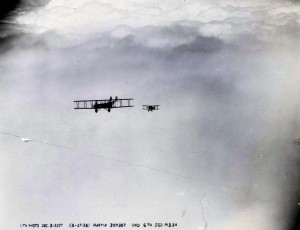 U.S. Army Air Corps Martin Bomber & 6th Sqd MB 3A, over Schofield Barracks, August 1928     