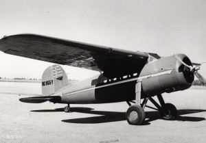 Amelia Earhart's Lockheed Vega, 1932.  