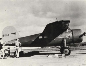 Mechanics at Wheeler Field, Oahu, calibrate the compass on Amelia Earhart's airplane, January 8, 1935.  