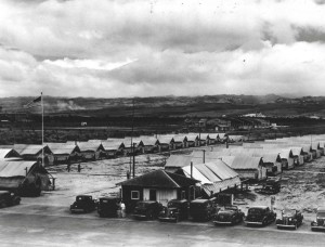 First Lt. Robert Warren moved from Luke Field with four aircraft and 12 men and became Hickam Field's first commanding officer on August 27, 1937. They were attached to Fort Kamehameha for rations, quarters and medical; however medical and quartermaster units were later moved into this tent city at Hickam.  