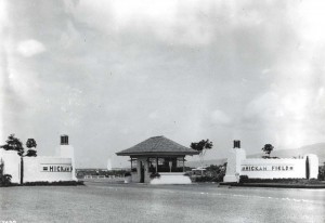 Entrance to Hickam Field, Hawaii, 1938.  