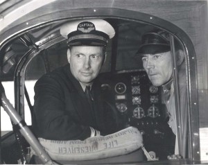 Inter-Island Airways October 30, 1935. World's fastest amphibian in U.S. Airmail service. Pilot Charles Elliott and co-pilot William T. Carman.