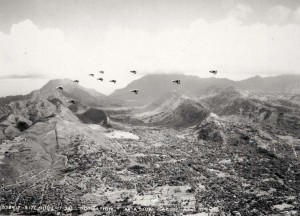 Aviation Day formation over Oahu, December 17, 1934. 