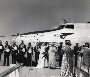 Christening ceremony for the Pan American Honolulu Clipper in 1939.  