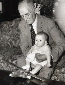 Oldest and youngest Pan American Clipper passengers: Susan Brothers, 4 mo., and Alfred Arnold, 80.