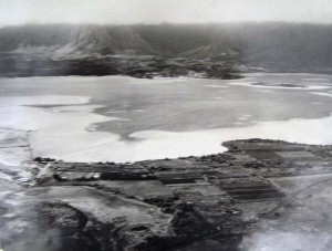 Mokapu Peninsula before dredging for KMCAS, 1938.  