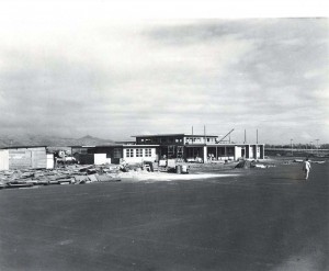 Construction of Lihue Airport Terminal, Kauai, December 14, 1949. 