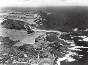 Hana Airport, Maui, looking north, 1948. 