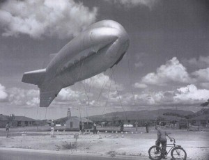 Barrage Balloon at Fort Kamehameha during World War II. 