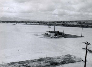 Construction of new terminal on North Ramp, Honolulu International Airport, March 1, 1959.