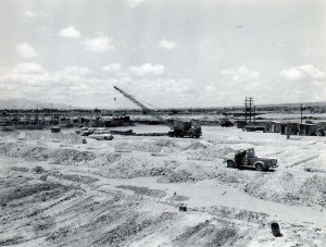 Construction of new terminal on North Ramp, Honolulu International Airport, March 1, 1959. 
