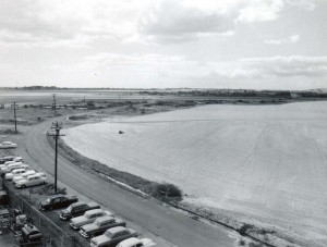 Cleared land for construction of new terminal on North Ramp, Honolulu International Airport, March 1, 1959. 