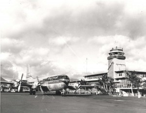 United Airlines at Honolulu International Airport, 1950s.