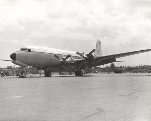 C-118 Liftmaster at Hickam Air Force Base, Hawaii, 1960s.  