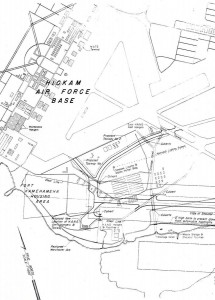 Hickam Air Force Base, Hawaii, Map, 1963.  