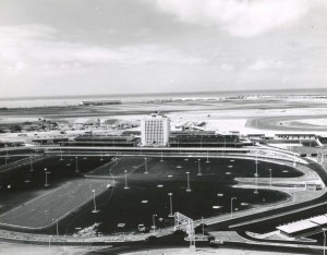 Architect's drawing of new Honolulu International Airport, 1960.