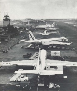 Pan American and United introduced jet airliners at Honolulu International Airport, 1960s.