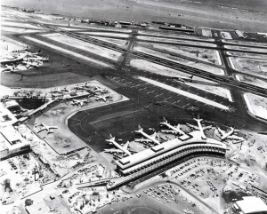Honolulu International Airport, showing Central and Ewa Concourses, October 1971.