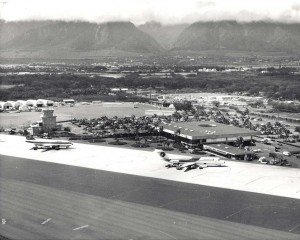Kahului Airport, Maui, 1970s.   