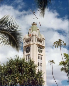 Aloha Tower, Honolulu, 1977.