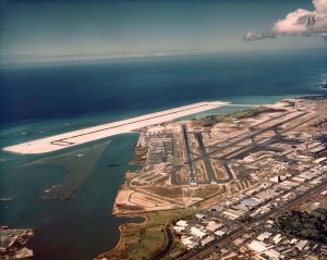 Reef Runway Construction, Honolulu International Airport, February 24, 1976.