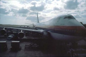 United Airlines at Honolulu International Airport, 1989.