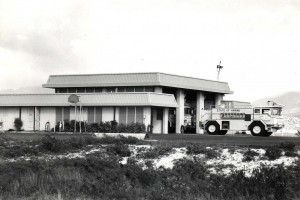 Aircraft Rescue and Fire Fighting Station, Reef Runway, Honolulu International Airport, 1984.