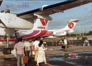 Hawaiian Air at Interisland Terminal, HNL November 9, 1982 