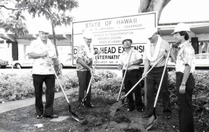 Groundbreaking Ceremony Diamond Head Extension, HNL, September 14, 1982