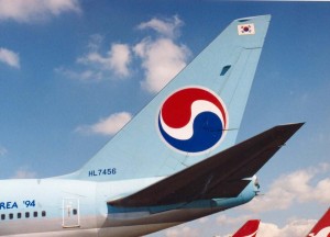 Korean Airlines, Honolulu International Airport, 1994. 