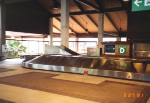 Baggage Claim, Lihue Airport Terminal, Kauai, March 27, 1991.