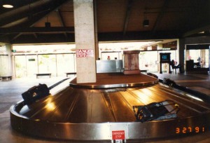 Baggage Claim, Lihue Airport Terminal, Kauai, March 27, 1991.