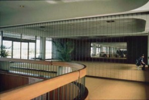 Second level, passenger hold rooms, Ewa Concourse, Honolulu International Airport, 1990s. 
