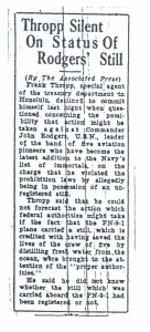Thropp Silent on Status of Rodgers' Still, 9-14-1925