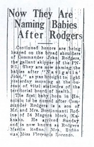 Now They Are Naming Babies After Rodgers, 9-15-1925