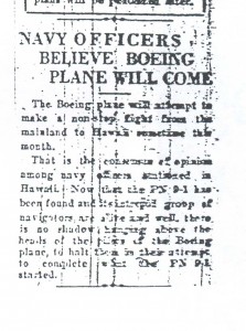 Navy Officers Believe Boeing Plane Will Come, 9-11-1925