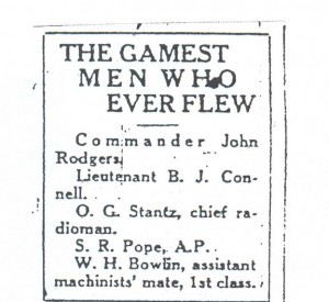 The Gamest Men Who Ever Flew, 9-11-1925