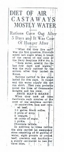 Diet of Air Castaways Mostly Water, 9-11-1925