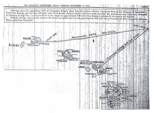 Drift of Commander Rodgers' Plane, 9-11-1925