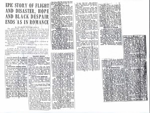 Epic Story of Flight & Disaster, Hope & Black Despair Ends as in a Romance, 9-11-1925