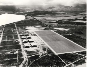 Aerial photo of Hickam Field taken in 1937